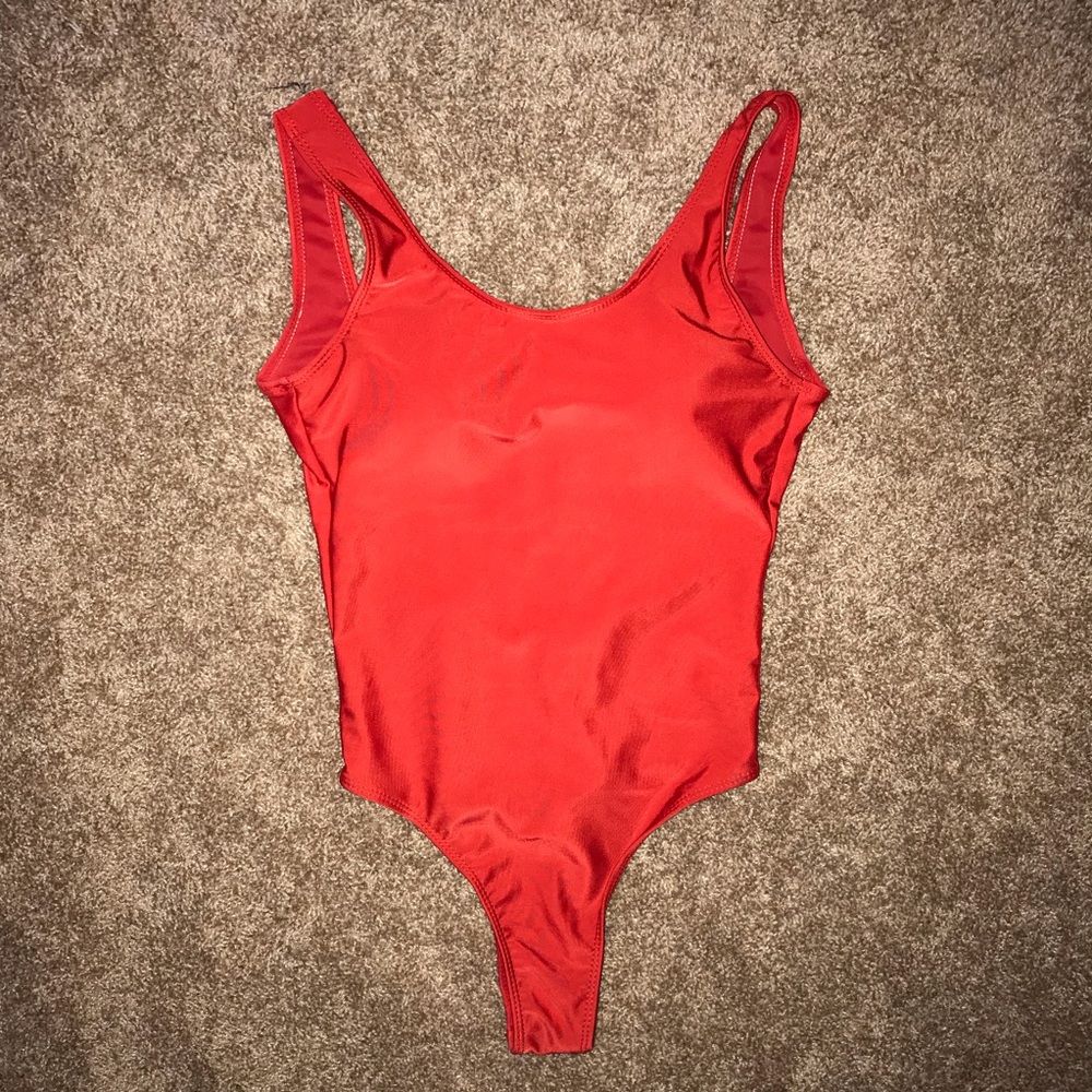 Red One Piece Swimsuit